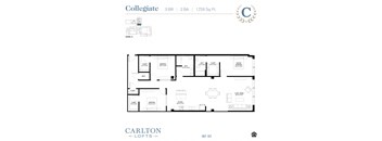 Floor Plan at Carlton Lofts in Clouqet, MN.