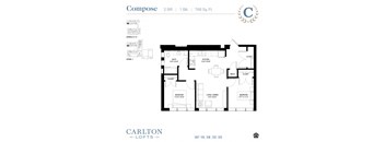 Floor Plan at Carlton Lofts in Clouqet, MN.
