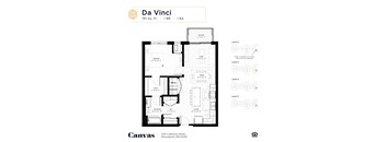 The Da Vinci floor plan at Canvas Apartments in Minneapolis, MN.