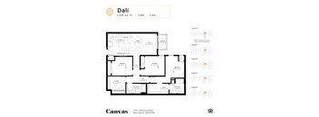 The Dali floor plan at Canvas Apartments in Minneapolis, MN.