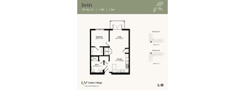 The Drift floor plan at Linden Village in Charlotte, NC.