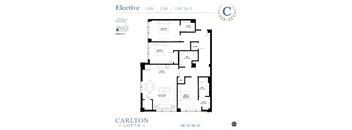 Floor Plan at Carlton Lofts in Clouqet, MN.