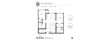 An apartment floor plan at Terra Residences in Maple Grove, MN.