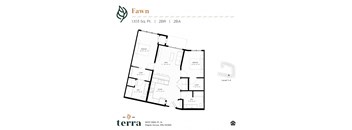 An apartment floor plan at Terra Residences in Maple Grove, MN.