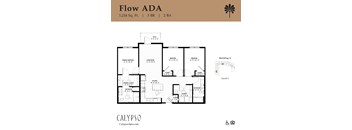 The image of the Flow ADA floor plan at Calypso at Ballpark Village in Goodyear, AZ.