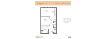 The image of the Fringe ADA floor plan at Wixby House in Austin, TX.
