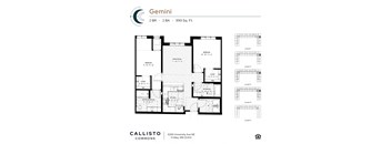 The Gemini Floor Plan at Callisto Commons in Fridley, MN.