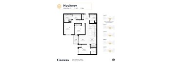 The Hockney floor plan at Canvas Apartments in Minneapolis, MN.