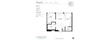 Floor Plan at Carlton Lofts in Clouqet, MN.
