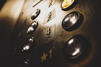 a close up of an elevator control panel