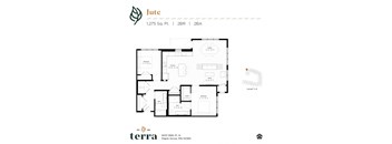 An apartment floor plan at Terra Residences in Maple Grove, MN.