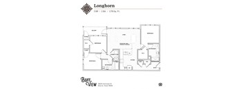 The Longhorn Floor Plan at Bluff View at Frederick Creek in Boerne, Texas.