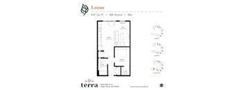 An apartment floor plan at Terra Residences in Maple Grove, MN.