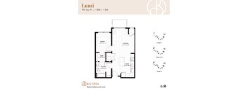 Lumi floor plan at Belterra Apartments in Plymouth MN