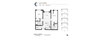 The Lyra ADA Floor Plan at Callisto Commons in Fridley, MN.