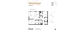 Mississippi floor plan at Risor of Bloomington. 