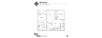 The Mustang Floor Plan at Bluff View at Frederick Creek in Boerne, Texas.