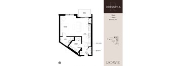 Odyssey A – a 1-bedroom, 1-bath floor plan at Rowe Residences in Victoria, MN