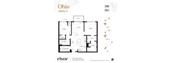 Ohio floor plan at Risor of Bloomington. 