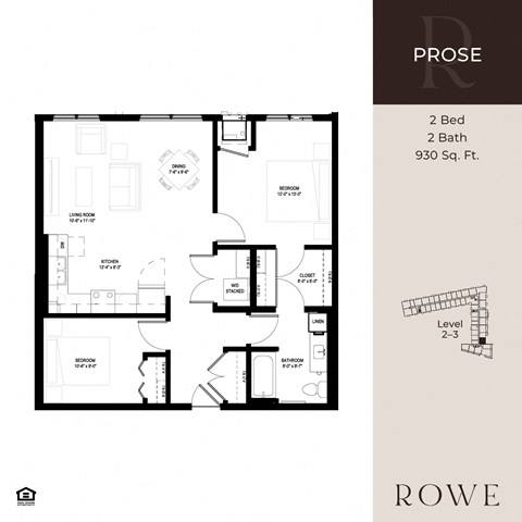 A drawing of a house plan with the title "PROSE" and details of the rooms.