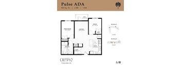 The image of the Pulse ADA floor plan at Calypso at Ballpark Village in Goodyear, AZ.