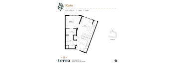 An apartment floor plan at Terra Residences in Maple Grove, MN.
