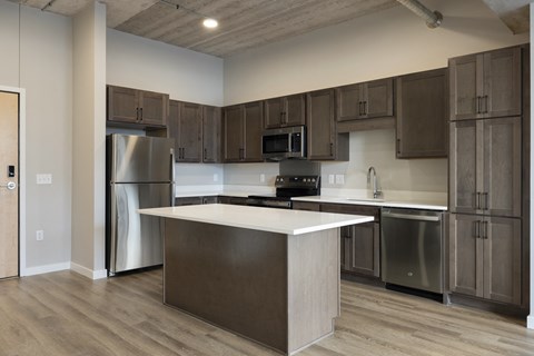 Apartment kitchen at The Balsam on Broadway