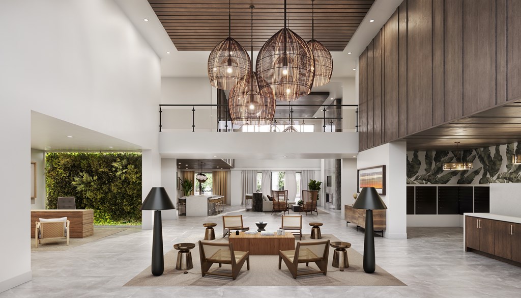 a rendering of the lobby at four seasons resort bali at jimbaran bay