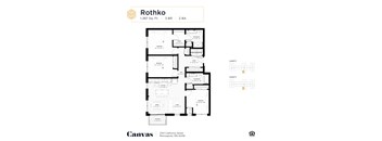 The Rothko floor plan at Canvas Apartments in Minneapolis, MN.