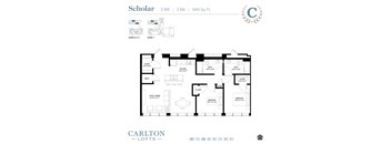 Floor Plan at Carlton Lofts in Clouqet, MN.