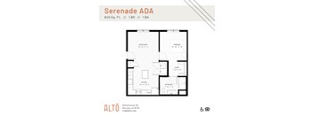 The Serenade ADA floor plan at Alto Apartments in Maricopa, Arizona