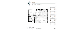 The Sirius Floor Plan at Callisto Commons in Fridley, MN.