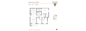 Sonoran ADA floor plan at Mesa Vista in Casa Grande, AZ.