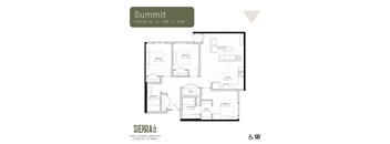 Summit Floor Plan at Sierra on 66 in Flagstaff, AZ.