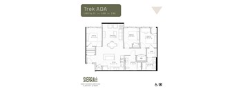 Trek ADA Floor Plan at Sierra on 66 in Flagstaff, AZ.