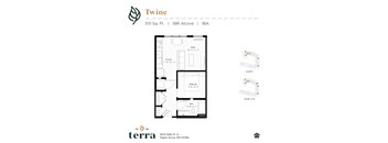 An apartment floor plan at Terra Residences in Maple Grove, MN.