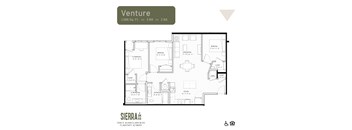 Venture Floor Plan at Sierra on 66 in Flagstaff, AZ.