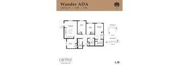 The image of the Wander ADA floor plan at Calypso at Ballpark Village in Goodyear, AZ.