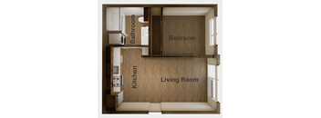 A diagram of a house layout with labeled rooms.