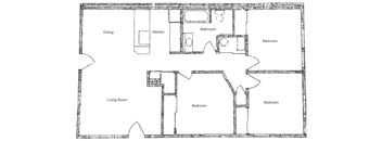 a drawing of a floor plan of a house