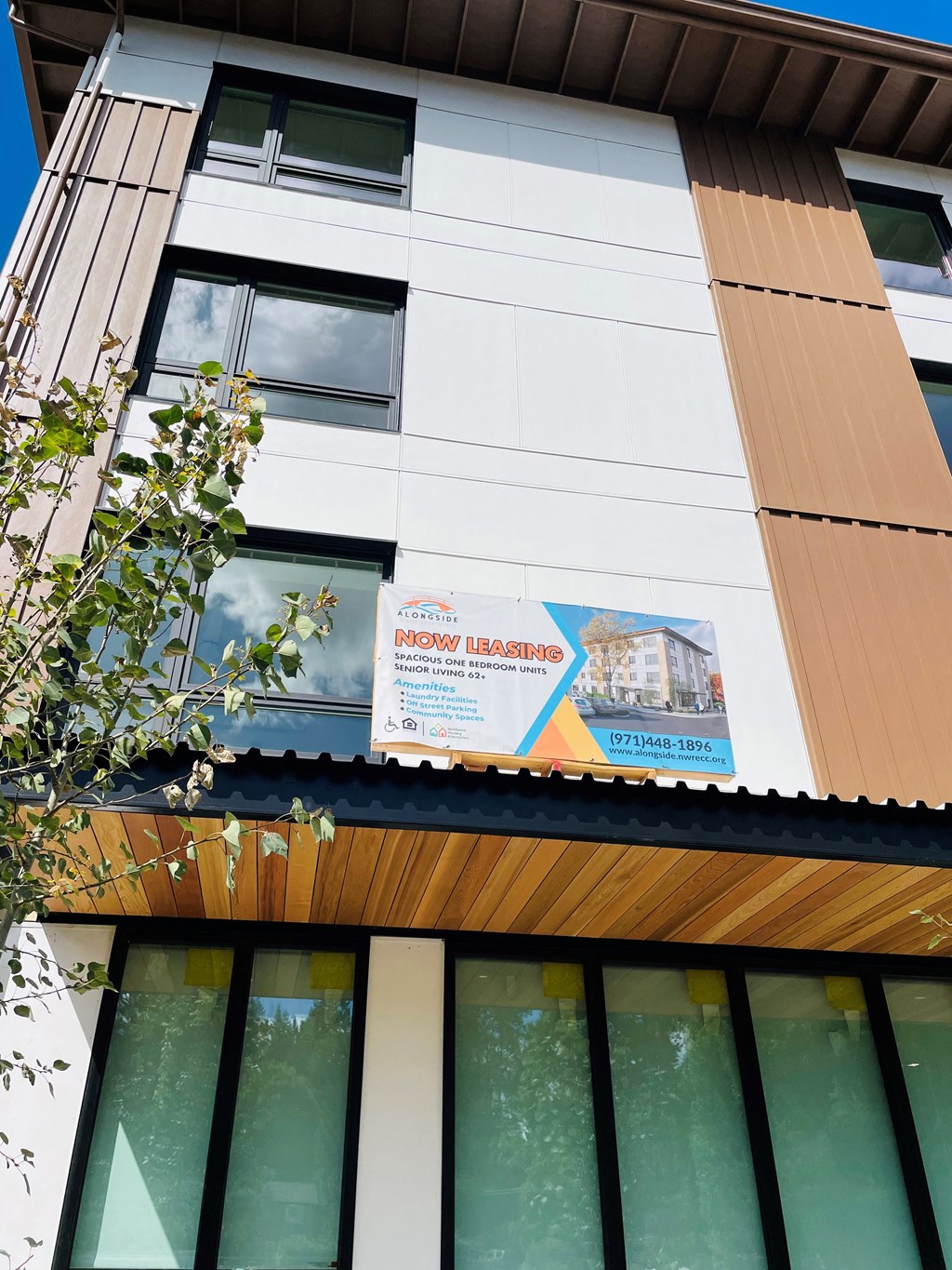 a sign on the side of a building