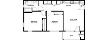 Fern Ridge 2 Bedroom Floor Plan A
