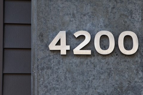 a number 4200 on the side of a building