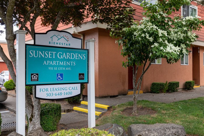 Sunset Gardens Sign