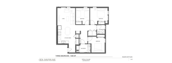 this is the floor plan of a 3 bedroom apartment
