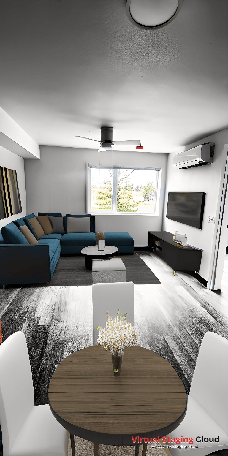 a living room with couches and a table