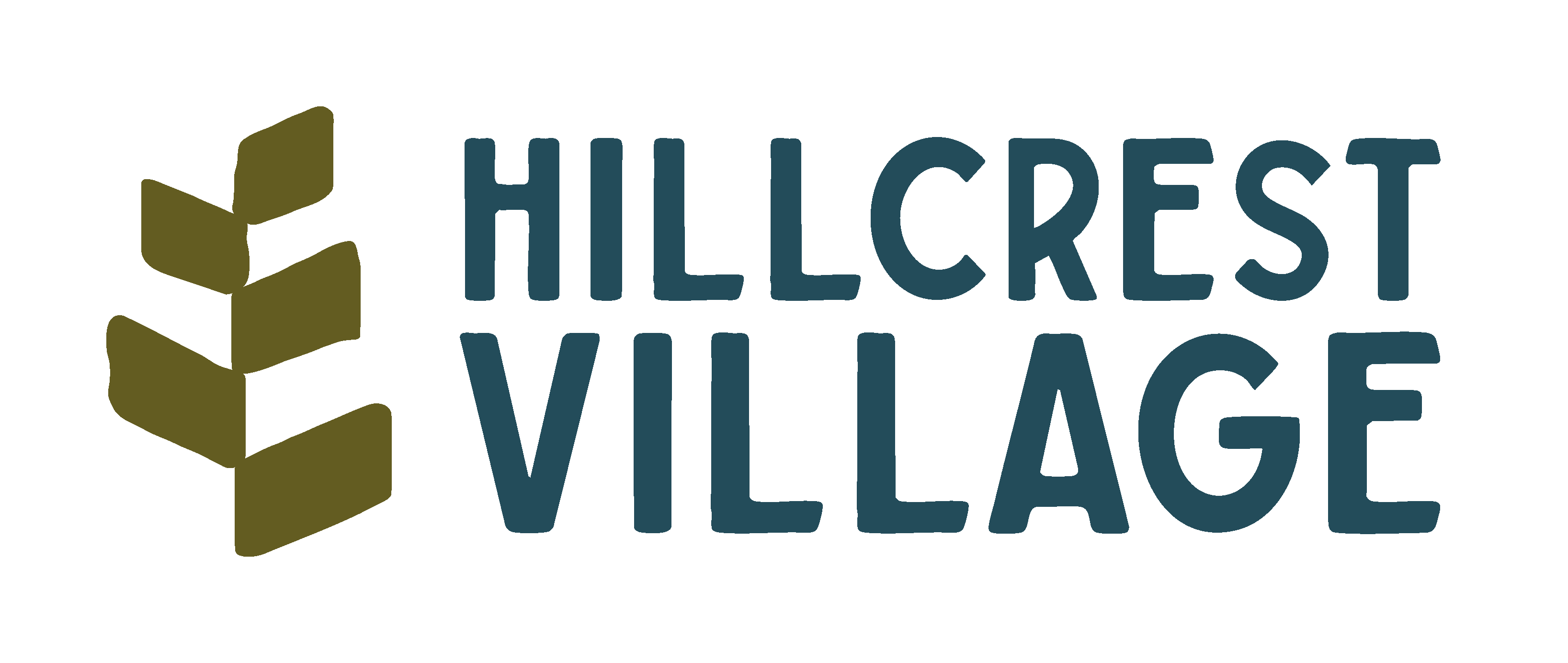 The image is a logo for Hillcrest Village.