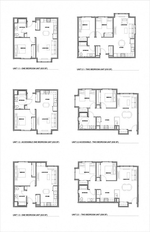 the floor plans of the apartments available for sale
