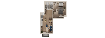 2 bed 2 bath A at The Dean at Creekview Apartments, Newark, 19711