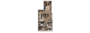 2 bed 2 bath C at The Dean at Creekview Apartments, Newark, DE, 19711